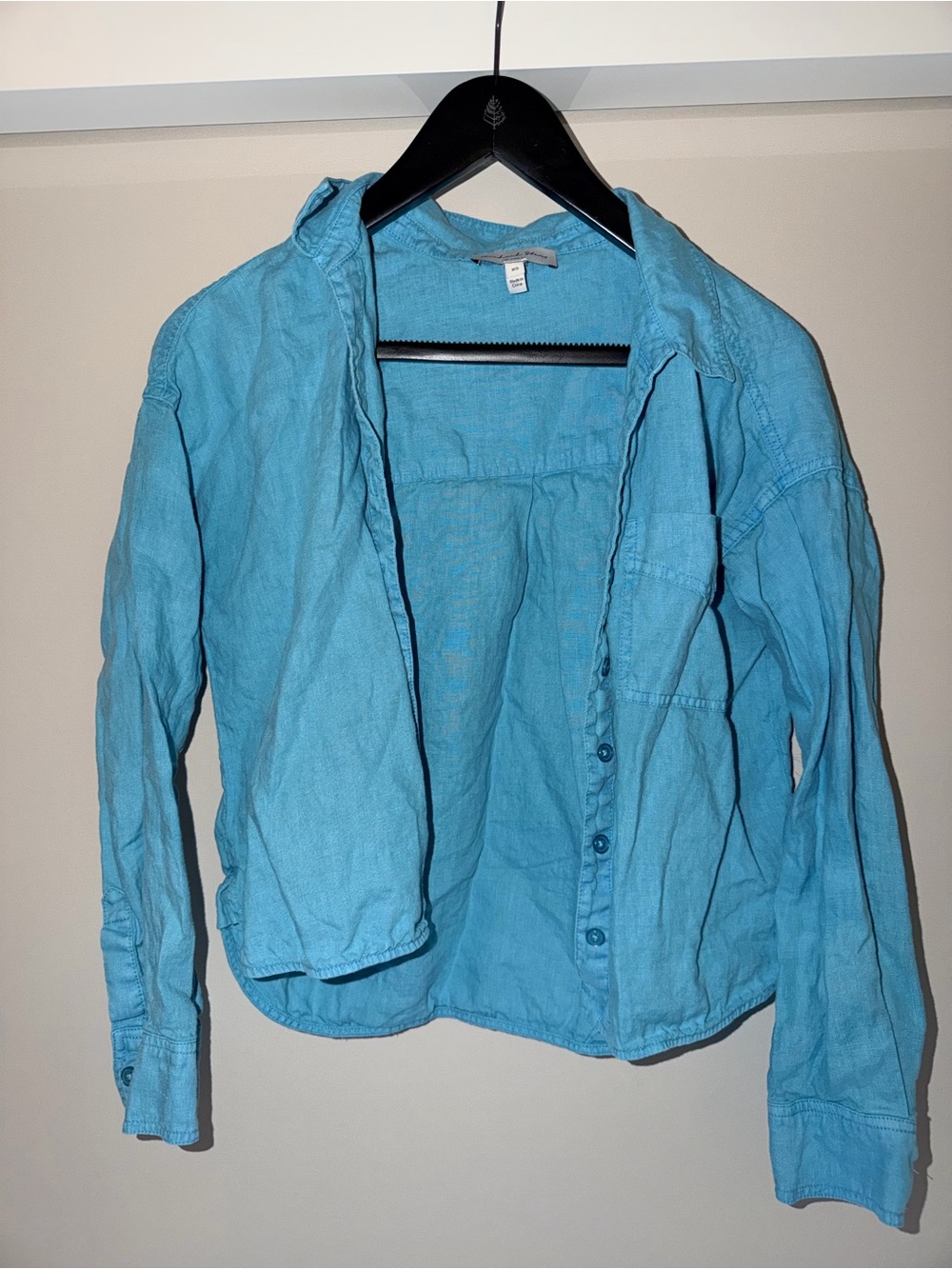 Michael Stars Turquoise Button-Front Jean Jacket